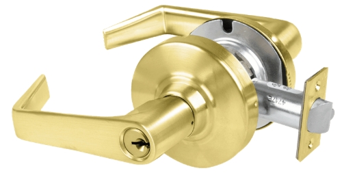 Picture of Schlage ALX53P SAT Grade 2 Entrance Cylindrical Lock with Field Selectable Vandlgard, Saturn Lever, Conventional Cylinder - keyed 5