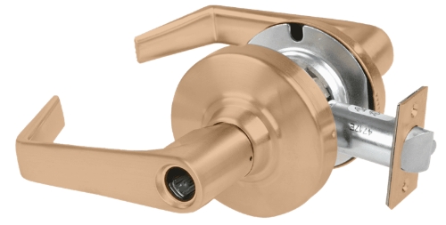 Picture of Schlage ALX70L SAT Grade 2 Classroom Cylindrical Lock with Field Selectable Vandlgard, Saturn Lever, Conventional Less Cylinder
