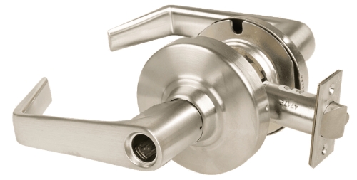Picture of Schlage ALX70L SAT Grade 2 Classroom Cylindrical Lock with Field Selectable Vandlgard, Saturn Lever, Conventional Less Cylinder