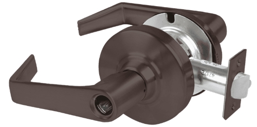 Picture of Schlage ALX80L SAT Grade 2 Storeroom Cylindrical Lock with Field Selectable Vandlgard, Saturn Lever, Conventional Less Cylinder