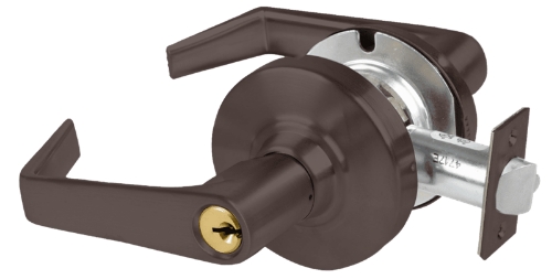 Picture of Schlage ALX80P SAT Grade 2 Storeroom Cylindrical Lock with Field Selectable Vandlgard, Saturn Lever, Conventional Cylinder - keyed 5