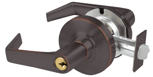 Picture of Schlage ALX80P SAT Grade 2 Storeroom Cylindrical Lock with Field Selectable Vandlgard, Saturn Lever, Conventional Cylinder - keyed 5