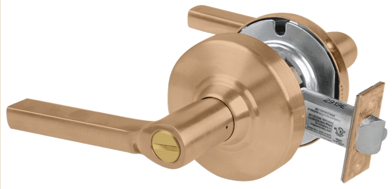 Picture of Schlage ALX40 LAT Grade 2 Privacy Cylindrical Lock with Field Selectable Vandlgard, Latitude Lever