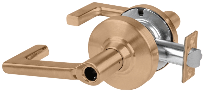 Picture of Schlage ALX50L LON Grade 2 Office Cylindrical Lock with Field Selectable Vandlgard, Longitude Lever, Conventional Less Cylinder