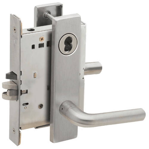 Picture of Schlage L9473 02 Mortise Dormitory/Bedroom Lock, Field Reversible