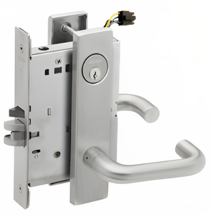 Picture of Schlage L9092EL-03  Mortise Lock, Electrically lock/unlock outside lever W/Cylinder outside - Fail Safe