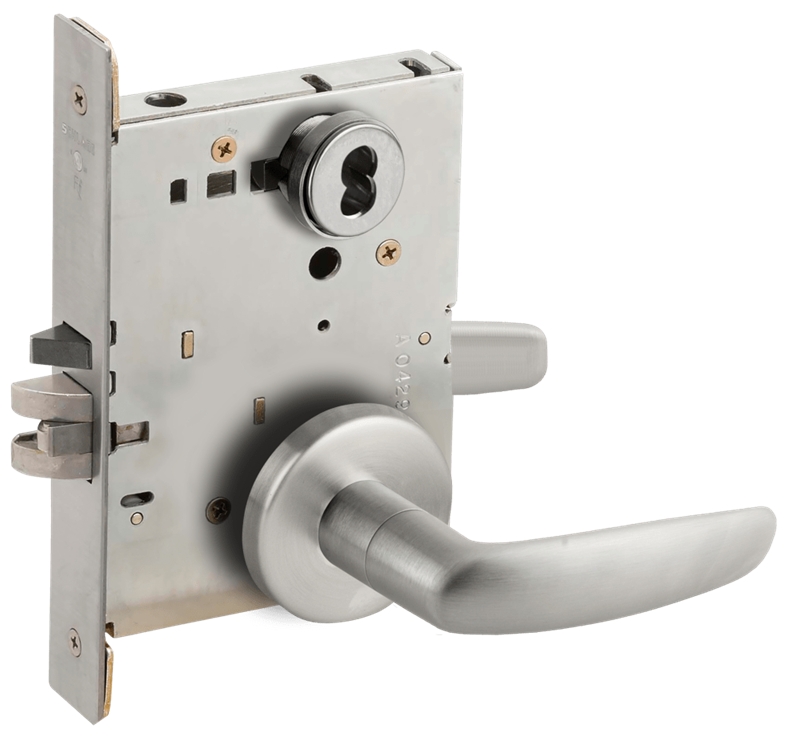 Picture of Schlage L9473 07 Mortise Dormitory/Bedroom Lock,  Field Reversible