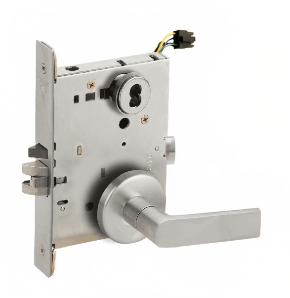Picture of Schlage L9092EL-01  Mortise Lock, Electrically lock/unlock outside lever W/Cylinder Outside - Fail Safe
