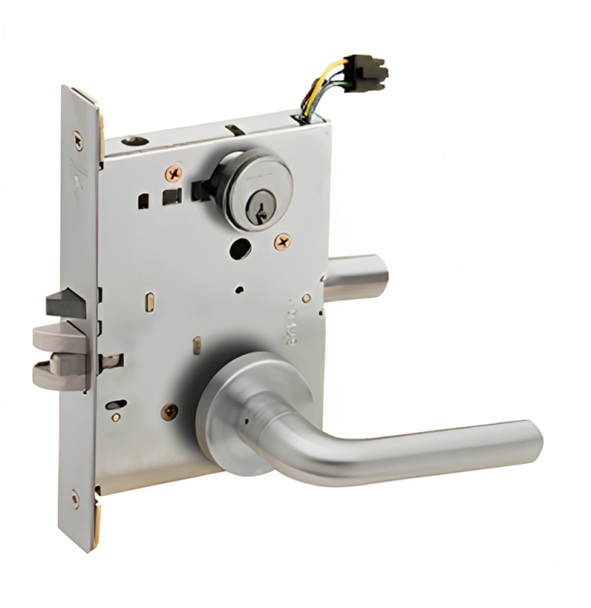 Picture of Schlage L9092EU-02  Mortise Lock, Electrically Lock/Unlock Outside Lever W/Cylinder Outside - Fail Secure