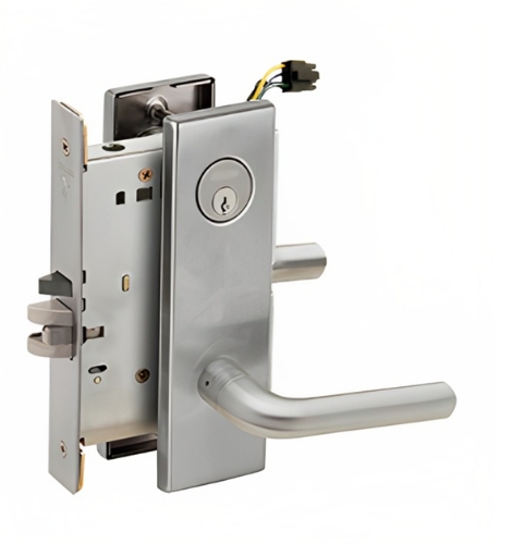 Picture of Schlage L9092EL-02  Mortise Lock, Electrically Lock/Unlock Outside Lever W/Cylinder Outside - Fail Safe
