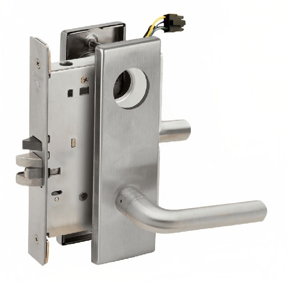 Picture of Schlage L9092EL-02  Mortise Lock, Electrically Lock/Unlock Outside Lever W/Cylinder Outside - Fail Safe