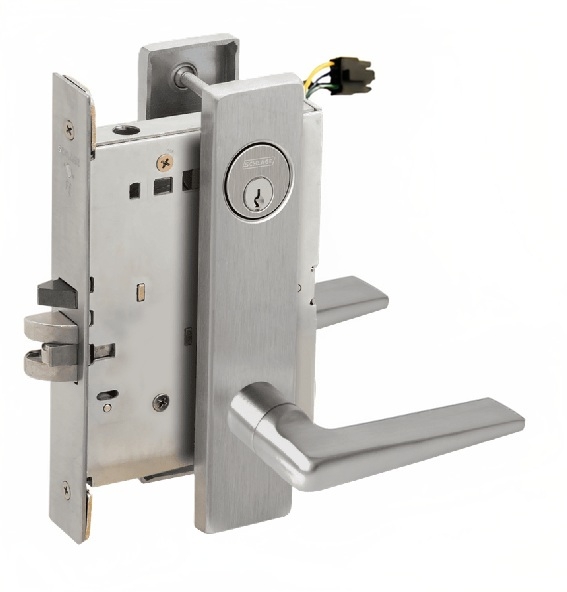 Picture of Schlage L9092EL-05  Mortise Lock, Electrically Lock/Unlock Outside Lever W/Cylinder Outside - Fail Safe
