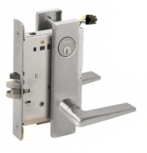 Picture of Schlage L9092EL-05  Mortise Lock, Electrically Lock/Unlock Outside Lever W/Cylinder Outside - Fail Safe