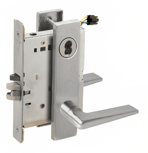 Picture of Schlage L9092EL-05  Mortise Lock, Electrically Lock/Unlock Outside Lever W/Cylinder Outside - Fail Safe