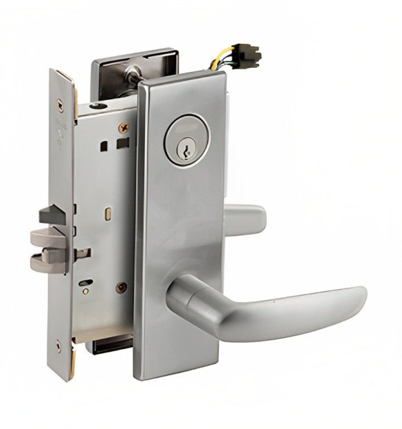 Picture of Schlage L9092EU-07  Mortise Lock, Electrically Lock/Unlock Outside Lever W/Cylinder Outside - Fail Secure
