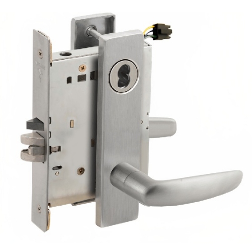 Picture of Schlage L9092EU-07  Mortise Lock, Electrically Lock/Unlock Outside Lever W/Cylinder Outside - Fail Secure
