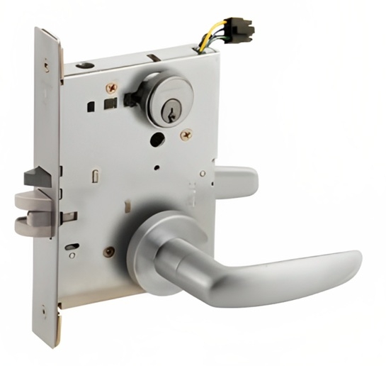 Picture of Schlage L9092EL-07  Mortise Lock, Electrically Lock/Unlock Outside Lever W/Cylinder Outside - Fail Safe