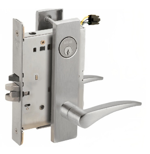 Picture of Schlage L9092EU-12  Mortise Lock, Electrically Lock/Unlock Outside Lever W/Cylinder Outside - Fail Secure