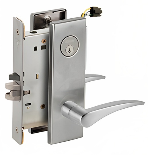 Picture of Schlage L9092EL-12  Mortise Lock, Electrically Lock/Unlock Outside Lever W/Cylinder Outside - Fail Safe