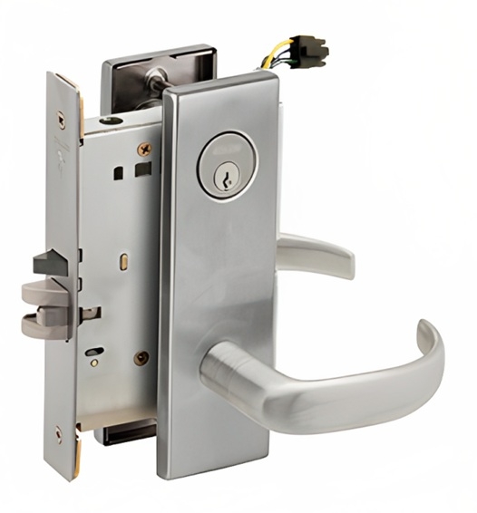 Picture of Schlage L9092EL-17  Mortise Lock, Electrically Lock/Unlock Outside Lever W/Cylinder Outside - Fail Safe
