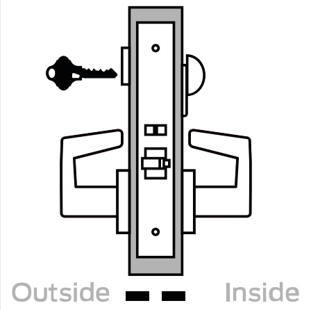 Picture of Schlage L9456 LAT Mortise Corridor Lock,  Field Reversible