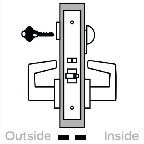 Picture of Schlage L9456 LAT Mortise Corridor Lock,  Field Reversible