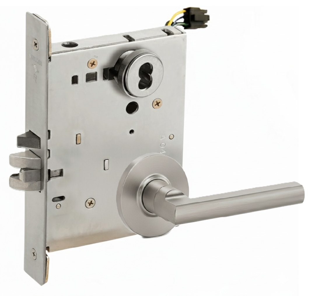 Picture of Schlage L9092EU LAT  Mortise Lock, Electrically Lock/Unlock Outside Lever W/Cylinder Outside - Fail Secure