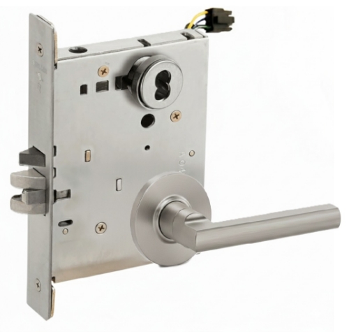 Picture of Schlage L9092EU LAT  Mortise Lock, Electrically Lock/Unlock Outside Lever W/Cylinder Outside - Fail Secure