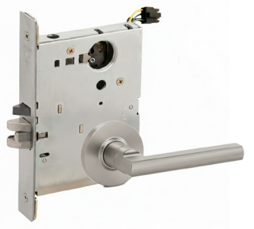 Picture of Schlage L9092EU LAT  Mortise Lock, Electrically Lock/Unlock Outside Lever W/Cylinder Outside - Fail Secure