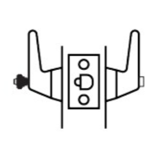 Picture of Cal-Royal LRC00 US32D Grade 1, Ligature Resistant Entrance Lock - Stainless Steel