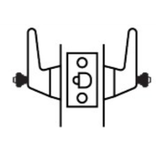 Picture of Cal-Royal LRC07 US32D Grade 1, Ligature Resistant Classroom Intruder Lock - Stainless Steel