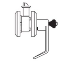 Picture of Cal-Royal SL80 US26D Exit Lock / Connecting Room with key Lock, Satin Chrome