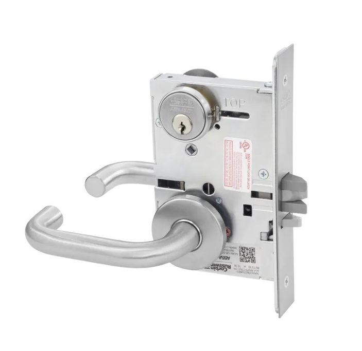 Picture of Corbin Russwin ML2002 LWA Grade 1 Classroom Intruder Mortise Lock, Lustra (Wrought) Lever, A Rose