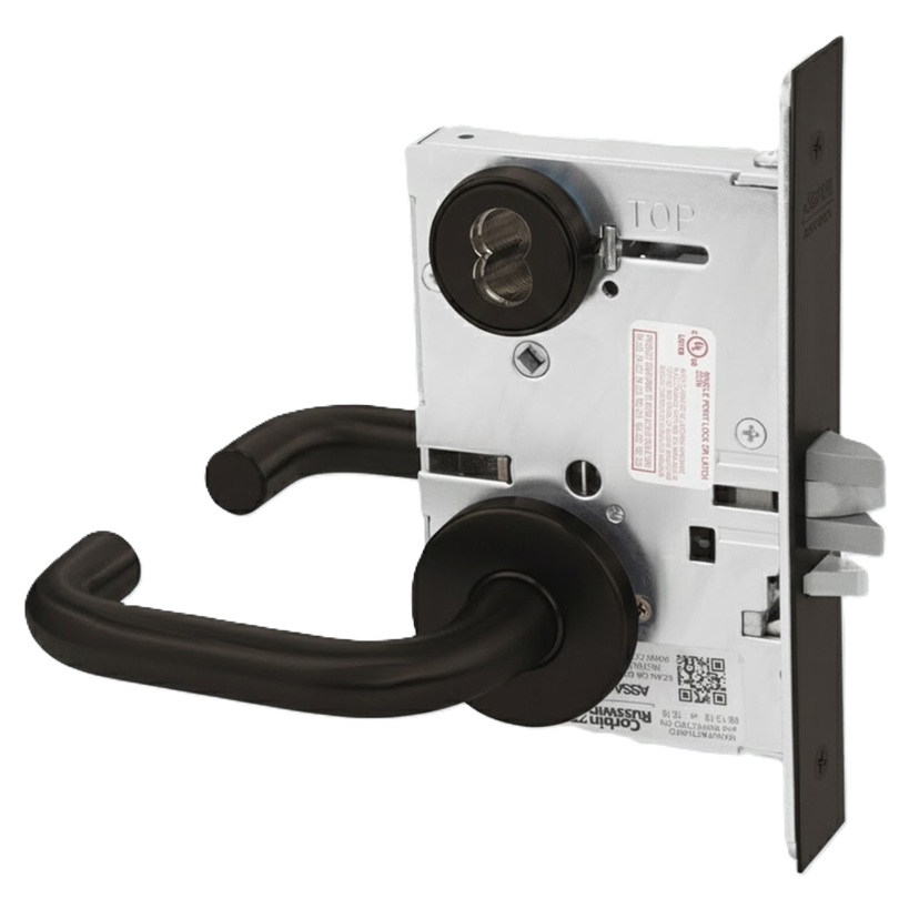 Picture of Corbin Russwin ML2002 LWA Grade 1 Classroom Intruder Mortise Lock, Lustra (Wrought) Lever, A Rose