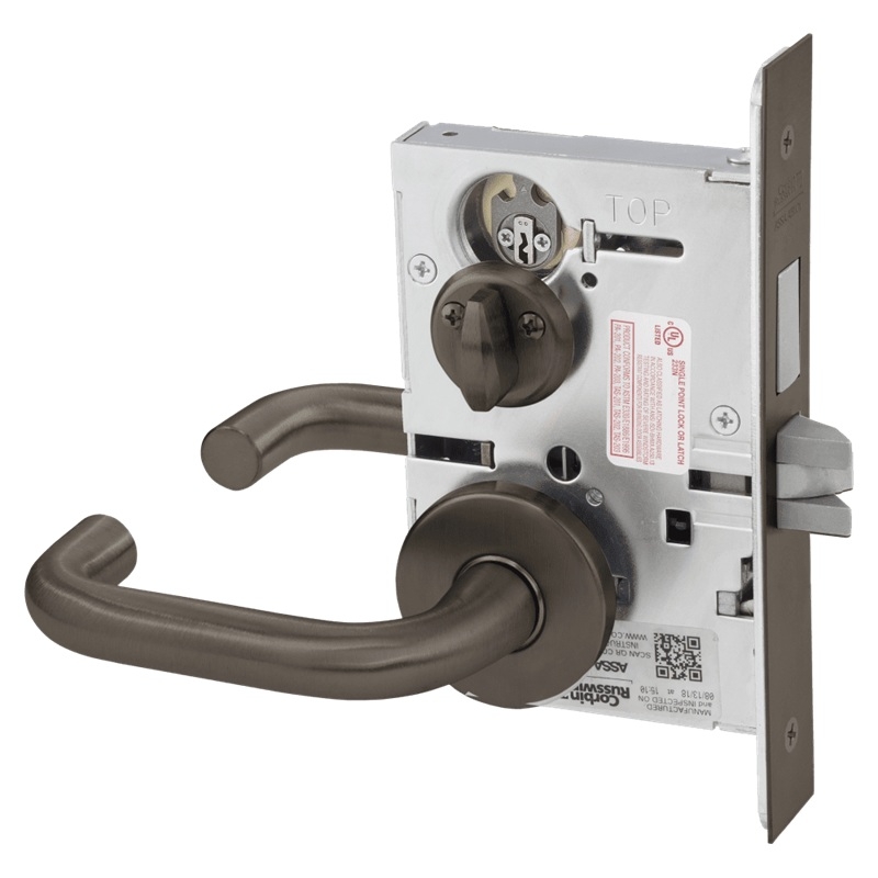 Picture of Corbin Russwin ML2020 LWA Privacy, Bedroom or Bathroom Mortise Lock, LW Lever, A Rose