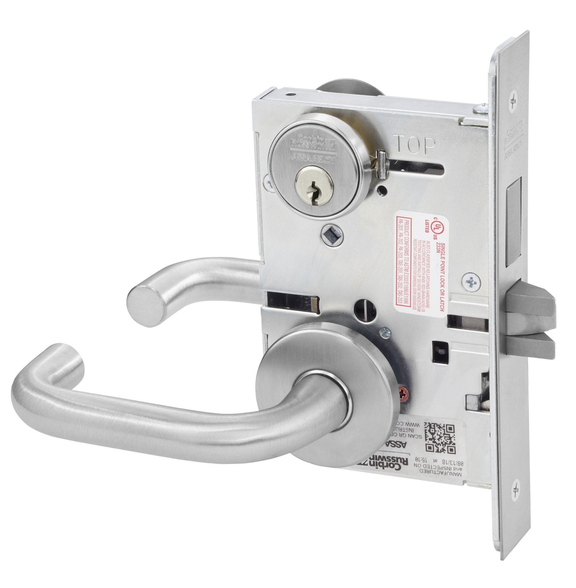 Picture of Corbin Russwin ML2022 LWA Store Door Mortise Lock, LW Lever, A Rose