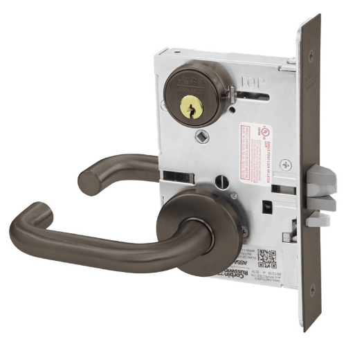 Picture of Corbin Russwin ML2058 LWA Entrance or Office Holdback Mortise Lock, LW Lever, A Rose