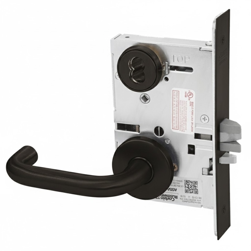 Picture of Corbin Russwin ML2058 LWA Entrance or Office Holdback Mortise Lock, LW Lever, A Rose