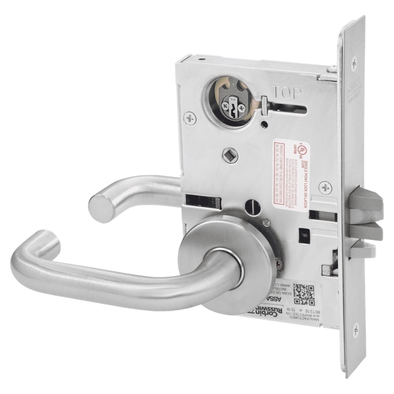 Picture of Corbin Russwin ML2058 LWA Entrance or Office Holdback Mortise Lock, LW Lever, A Rose