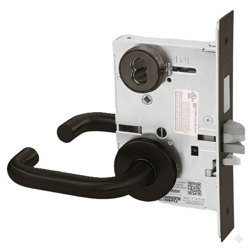 Picture of Corbin Russwin ML2073 LWA Classroom Security Mortise Lock, LW Lever, A Rose