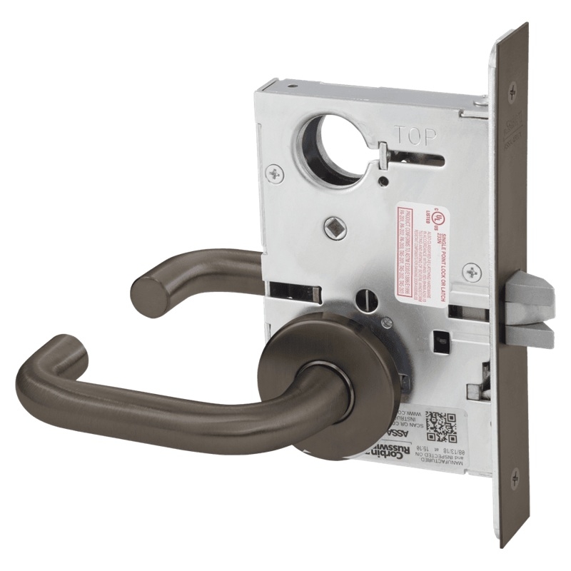 Picture of Corbin Russwin ML2010 LSA Passage or Closet Mortise Lock, LS Lever, A Rose