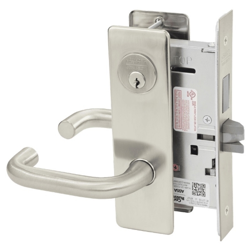 Picture of Corbin Russwin ML2024 LWM Entrance or Storeroom Mortise Lock, LW Lever, M Escutcheon