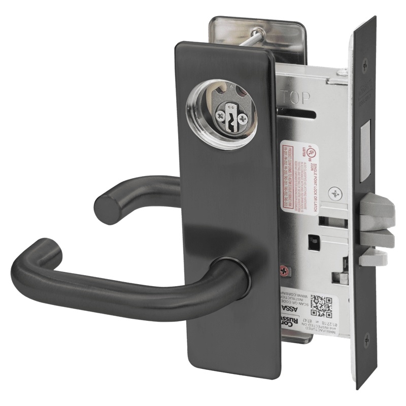 Picture of Corbin Russwin ML2029 LWM Hotel or Motel Mortise Lock, LW Lever, M Escutcheon