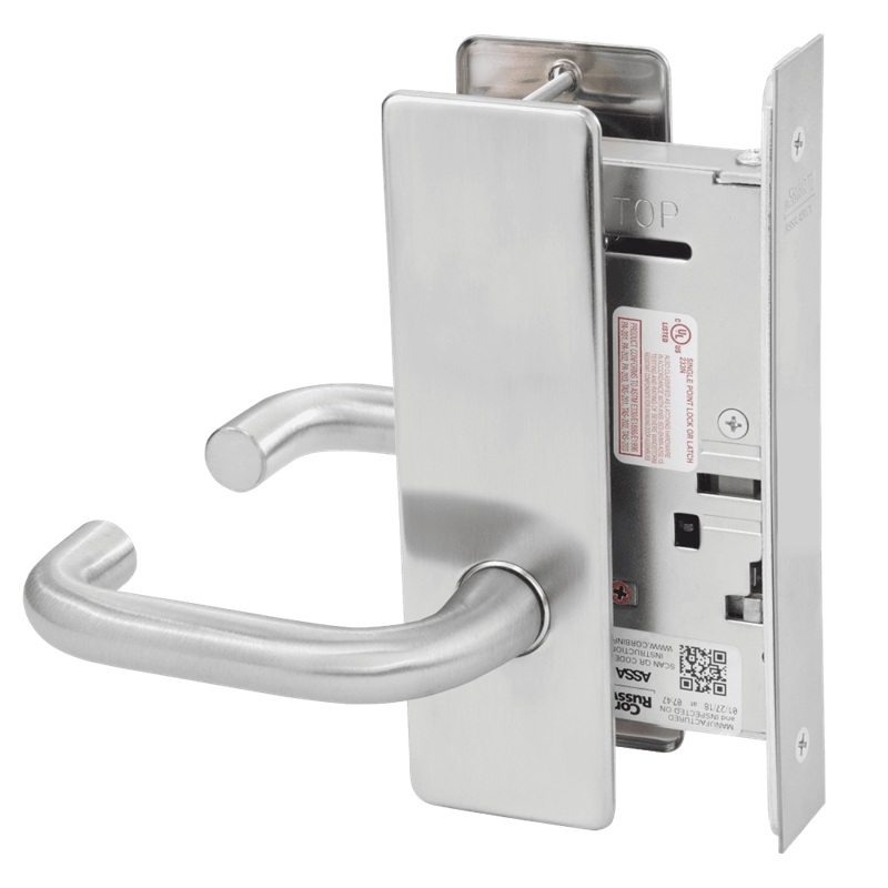 Picture of Corbin Russwin ML2070 LWM Full Dummy Trim Mortise Trim, LW Lever, M Escutcheon