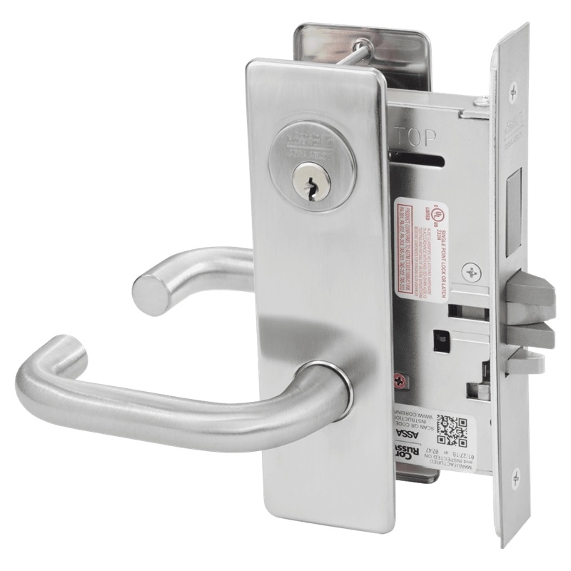 Picture of Corbin Russwin ML2072 LWM Classroom Intruder Mortise Lock, LW Lever, M Escutcheon