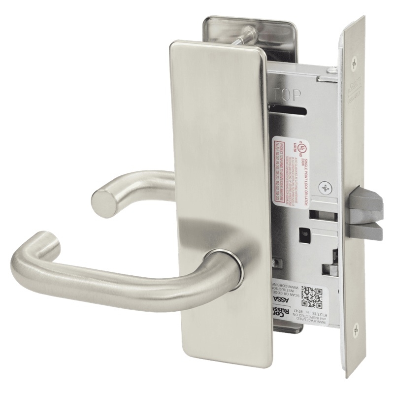 Picture of Corbin Russwin ML2010 LSM Passage or Closet Mortise Lock, LS Lever, M Escutcheon