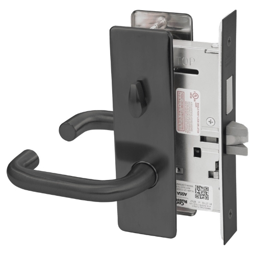 Picture of Corbin Russwin ML2020 LSM Privacy, Bedroom or Bathroom Mortise Lock, LS Lever, M Escutcheon