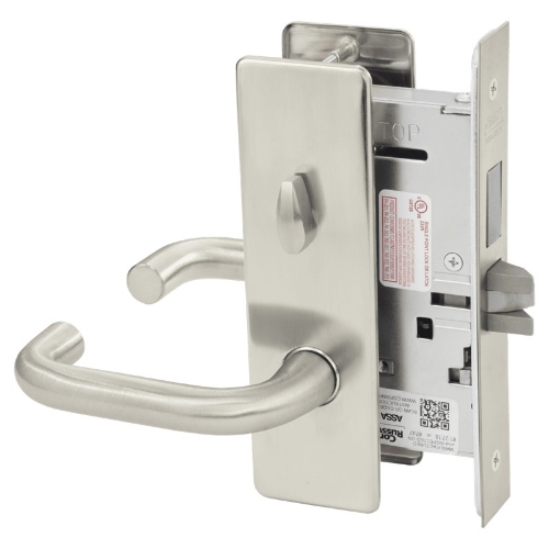 Picture of Corbin Russwin ML2020 LSM Privacy, Bedroom or Bathroom Mortise Lock, LS Lever, M Escutcheon