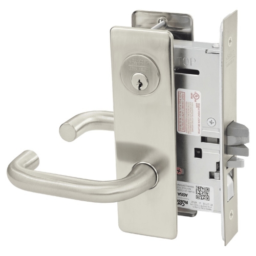 Picture of Corbin Russwin ML2051 LSM Entrance or Office Mortise Lock, LS Lever, M Escutcheon