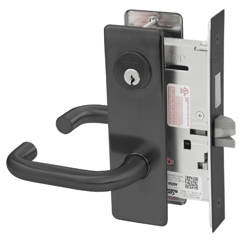Picture of Corbin Russwin ML2065 LSM Dormitory or Entrance Mortise Lock, LS Lever, M Escutcheon